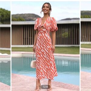 Striped Maxi Cut Out Dress